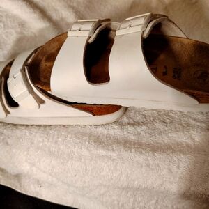 White Double Strap Sandals